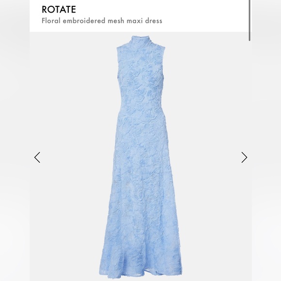 Rotate Sky Blue Floral Maxi Dress - Picture 1 of 5